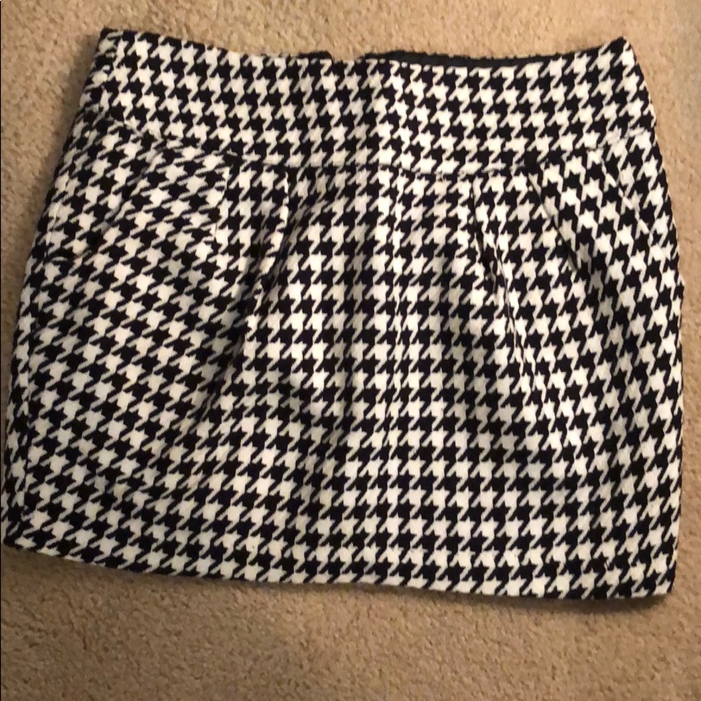 Black and White Check Skirt